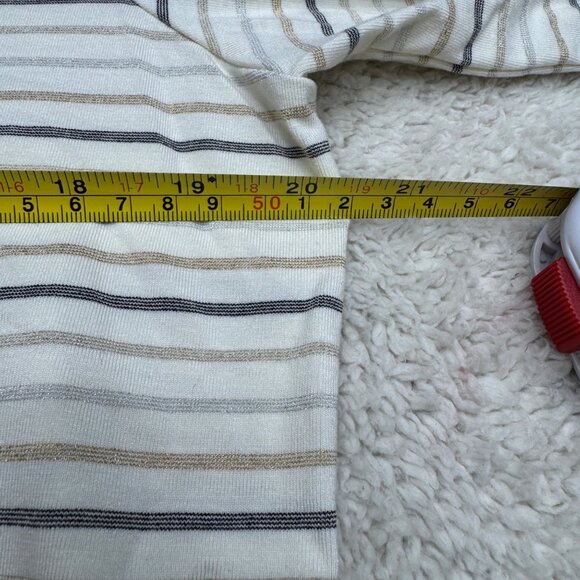 Chico's Women's Metallic Stripe Long Sleeve Top, Size 2 (US L) - Picture 8 of 8